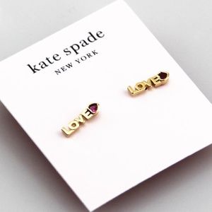 Kate Spade earrings gold letter earrings